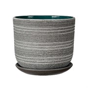 Горшок Лофт 0,8л серо-белый бук №1 - фото 69373