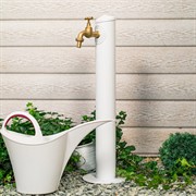 Колонка садовая металл белая высота 62см 55-118W - фото 69426