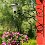 Кронштейн для кашпо настенный с фонарём длина 50см металл 52-300 - фото 69432 Кронштейн для кашпо настенный с фонарём длина 50см металл 52-300 - фото 69432