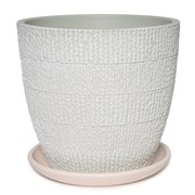 Горшок Ротанг 13л серый бутон №7 - фото 69443