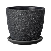 Горшок Саванна 22л чёрный бутон №8 - фото 69445