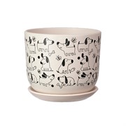 Горшок Собаки 1,6л белый бук №2 - фото 69463