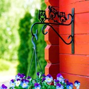 Кронштейн для подвесного кашпо Совята настенный длина 35см металл 201-009B - фото 69467