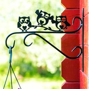 Кронштейн для подвесного кашпо Совята настенный длина 35см металл 201-009B - фото 69468