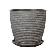 Горшок Плиссе 13л серый бутон №7 - фото 69503