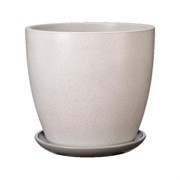 Горшок Песок 8л белый бутон №8 - фото 69545