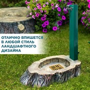 Поддон садовый для колонки стеклопластик деревянный пень U09225 - фото 69652