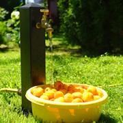 Умывальник колонка садовая чёрная металл высота 48см 55-102 - фото 69734