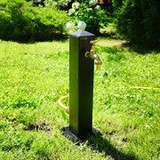 Умывальник колонка садовая чёрная металл высота 48см 55-102 - фото 69735