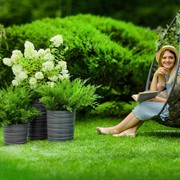 Кашпо Модерн Медиум 15л антрацит - фото 69756