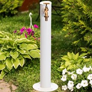 Колонка садовая металл белая высота 62см 55-118W - фото 69900