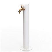 Колонка садовая металл белая высота 62см 55-118W - фото 69901