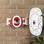 Умывальник садовый на стену с держателем шланга металл белый 550-019W - фото 69999