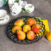 Фруктовница металлическая чёрная диаметр 29см 304-003B - фото 70004