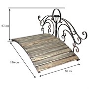 Мост разборный декоративный кованый с фонарём 862-04R - фото 70050