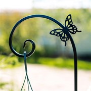Шпалера для растений металлическая Котёнок с бабочкой высота 62см 202-022B - фото 70081