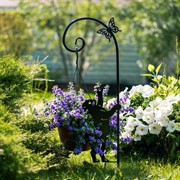 Шпалера для растений металлическая Котёнок с бабочкой высота 62см 202-022B - фото 70082