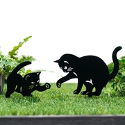 Фигуры декоративные для сада из металла Кошки 3шт 100-004К (801-164+801-165+801-166) - фото 70097