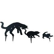 Фигуры декоративные для сада из металла Кошки 3шт 100-004К (801-164+801-165+801-166) - фото 70098