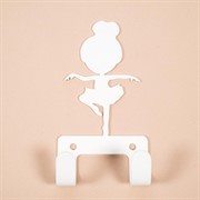 Крючок двойной настенный металлический Балерина батман 702-001W - фото 70103