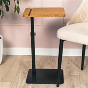 Стол журнальный телескопический Лофт металл+дерево высота 78см 66-132B - фото 70118