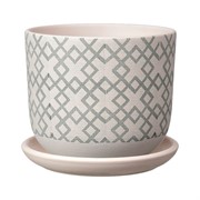 Горшок Кросс 0,8л белый бук №1 - фото 70165