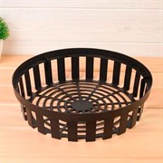Корзина для луковичных круглая чёрная 30см - фото 70197