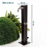 Колонка садовая квадрат высота 53см металл 55-124Br - фото 70367