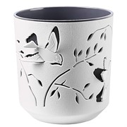 Кашпо Колибри 1,25л белый-антрацит - фото 70388