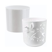 Кашпо Колибри 1,25л белый-белый - фото 70392