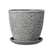 Горшок Лютик 4л тёмно-серый бутон №4 - фото 70409