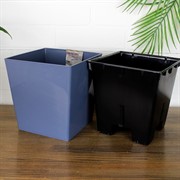 Горшок Лондон CUBE 25см 11,6л серый с дренажной вставкой - фото 70414