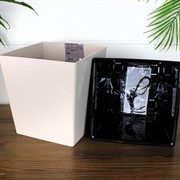 Горшок Лондон CUBE 25см 11,6л миндаль с дренажной вставкой - фото 70418