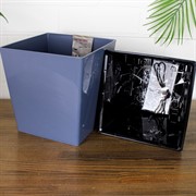 Горшок Лондон CUBE 17,7см 4,2л вулканический серый с дренажной вставкой - фото 70424