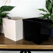 Горшок Лондон CUBE 17,7см 4,2л калифорнийский миндаль с дренажной вставкой - фото 70430