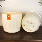 Горшок Бета 5,9л ванильный с вкладышем - фото 70438