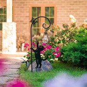 Шпалера для растений металлическая Котёнок с бабочкой высота 62см 202-022B - фото 70697