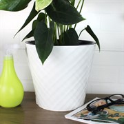 Горшок Manhattan 23см 5л белоснежный жасмин с дренажной вставкой - фото 70700