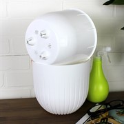 Горшок Альфа 4л белый с вкладышем - фото 70709