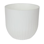 Горшок Альфа 4л белый с вкладышем - фото 70710