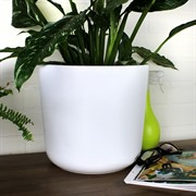 Горшок Лион 9л белый-белый с вкладышем - фото 70724