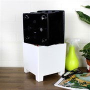 Горшок Нард 19х19 5,5л белый с вкладышем - фото 70736