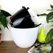 Горшок Орион 9л белый с вкладышем - фото 70747