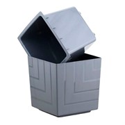 Горшок Квадро 23,4л антрацит с вкладкой - фото 70932