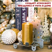 Подсвечник для одной свечи Ёлочка серебро металл 730-006S - фото 71004