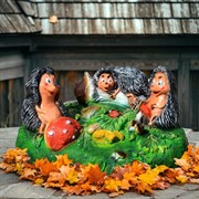 Крышка люка декоративная Три ежа стеклопластик U07431 - фото 71038