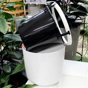 Горшок Дельта 30х30 17,3л белый с вкладкой - фото 71041