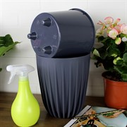 Горшок Сигма 4,5л антрацит с вкладкой - фото 71059