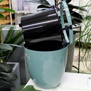 Горшок Сириус 16,5л тиффани с вкладкой - фото 71064