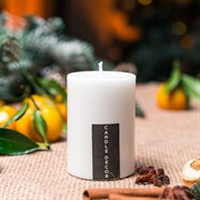 Свеча Столбик 5х7см парафин белая - фото 71232